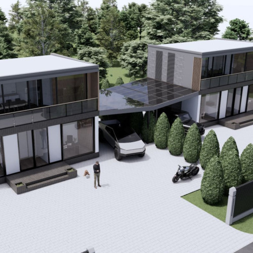 MODERN TWIN – A ROW HOUSE OR SEMI-DETACHED HOUSE MODERN TWIN – A ROW HOUSE OR SEMI-DETACHED HOUSE